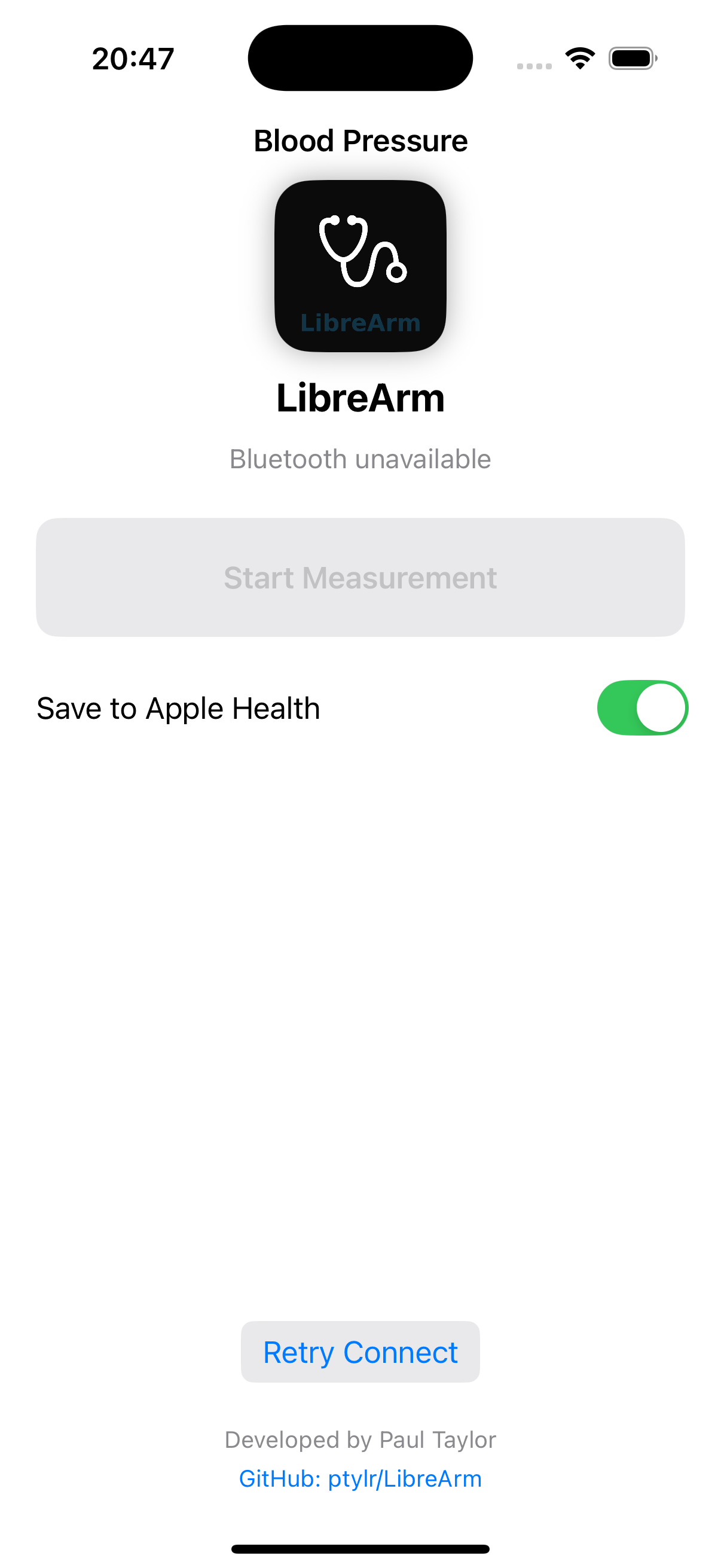 LibreArm connecting to QardioArm